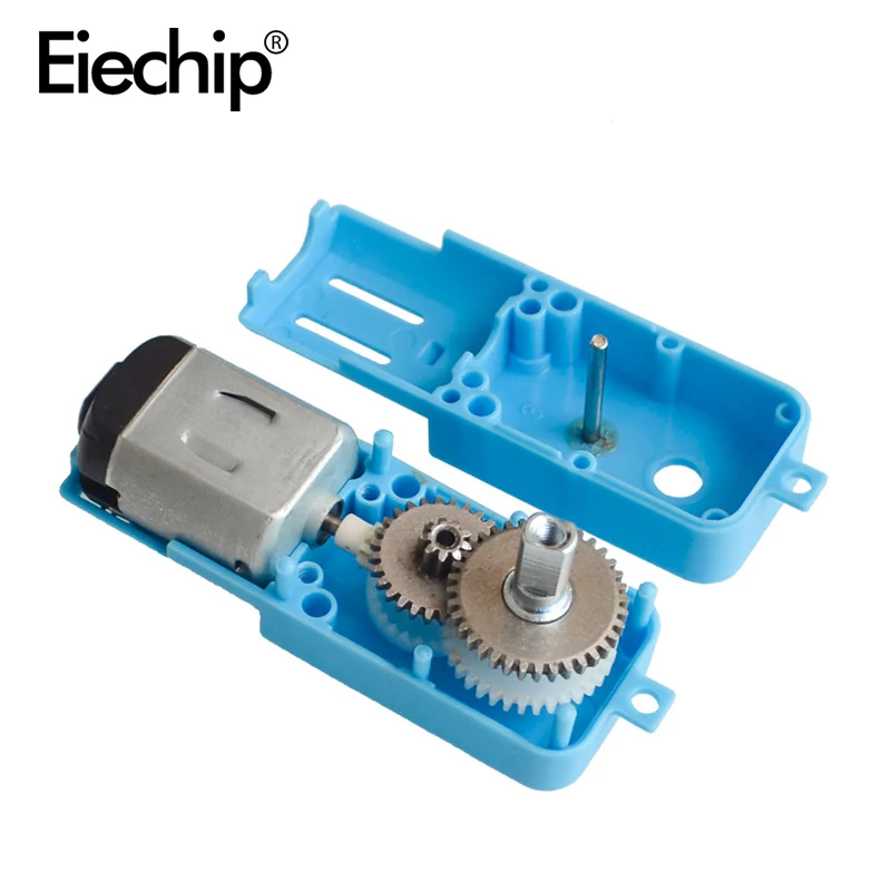 Двигатель постоянного тока 3В-6В TT синий металлический редукторный