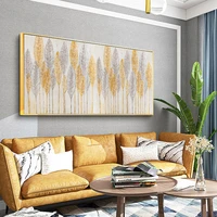 hand painted oil flowing gold light luxury bookcase entrance corridor background decorative painting dining room den wall painti