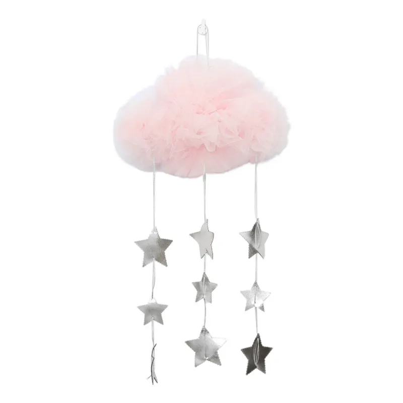 Розовые облака звезды повесить декорационный тент реквизит для маленьких