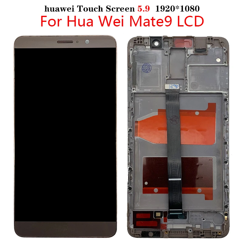 Digitador da Tela de Toque para Huawei Substituição da Tela Lcd com Quadro Huawei Companheiro Display Lcd Mate9 Mha-l09 Mha-l29 ou 9 3 da tela de toque para huawei companheiro
