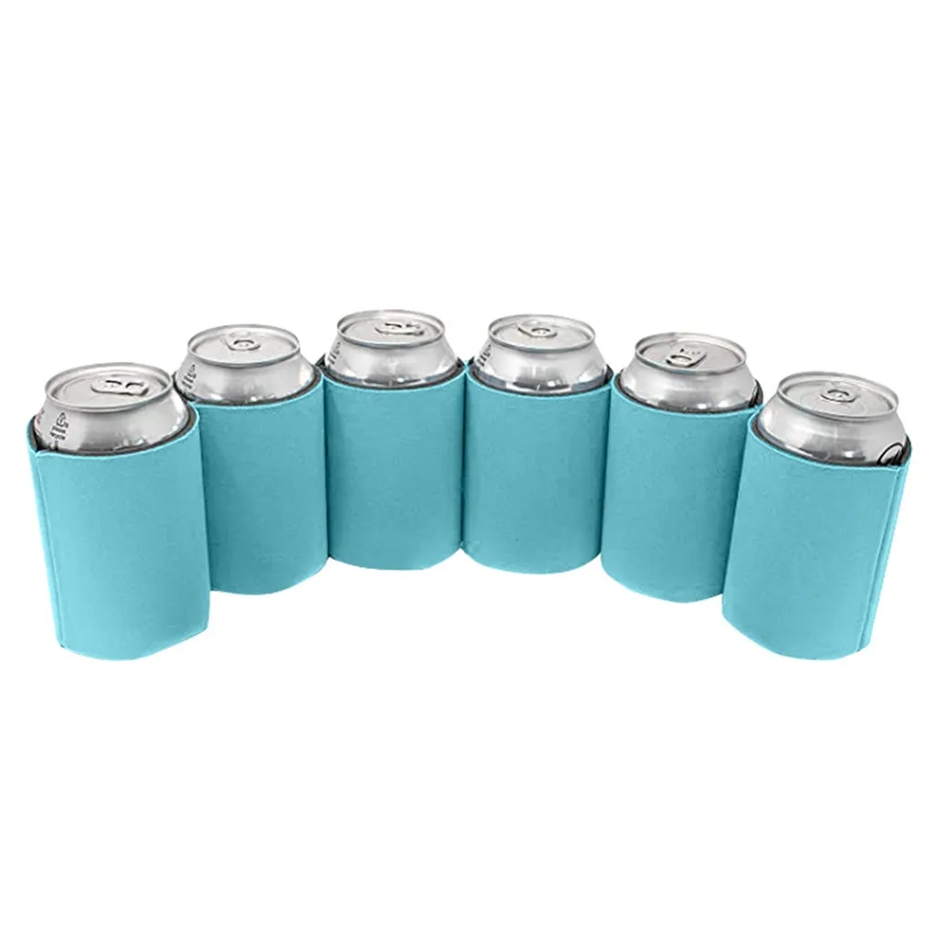 6 шт. охладители для банок с пивом рукавами мягкие изолированные многоразовые