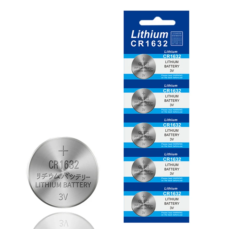

5pcs/pack CR1632 Button Batteries Cell Coin Lithium Battery 3V CR 1632 For Watch Electronic Toy