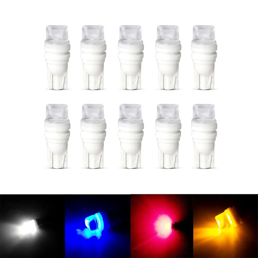 

Senzeal, 10 шт., керамическая подсветка автомобиля T10, W5W парковочные фары автомобиля, подсветсветильник номерного знака s 168, светодиодная лампа-к...