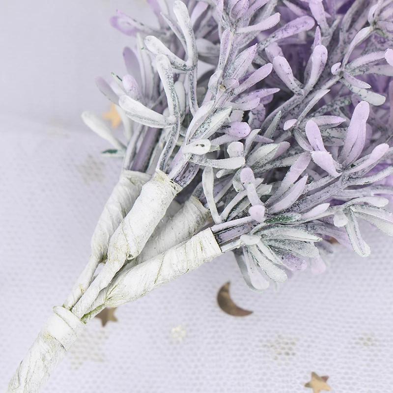 1 букет Романтические мини пластиковые искусственные Лавандовые цветы для