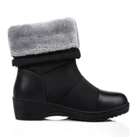 2021 winter new down boots waterproof and warm muffin thick soled snow fashion junior high school students short