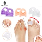 2 пары, силиконовые разделители большого пальца стопы Ортопедический разделитель пальцев стопы Инструмент для ухода за ортодонтическими подушечками Обвисание стопы, коррекция стопы, коррекция кривизны плоскостопия