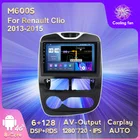 Автомобильная Мультимедийная система 2 Din, 8 ядер, 6 + 128G, 4G, Android 10,0, для Renault Clio 3 4 2012-2016, GPS-навигация, Carplay + авто