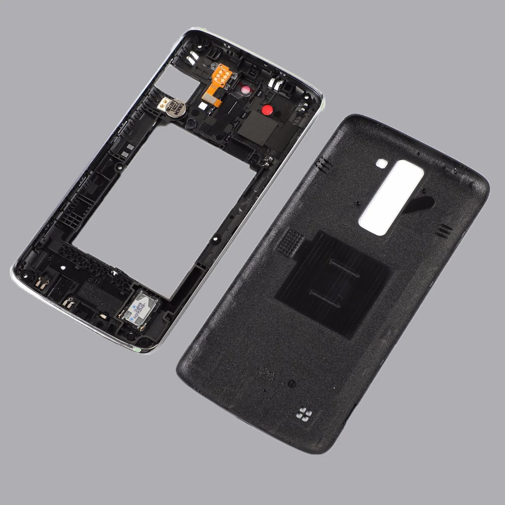 Корпус для LG K8 2016 Phoenix 2 K350DS K350N K350E US375 K371 AS375 чехол средней рамы 1 Sim / + задняя крышка