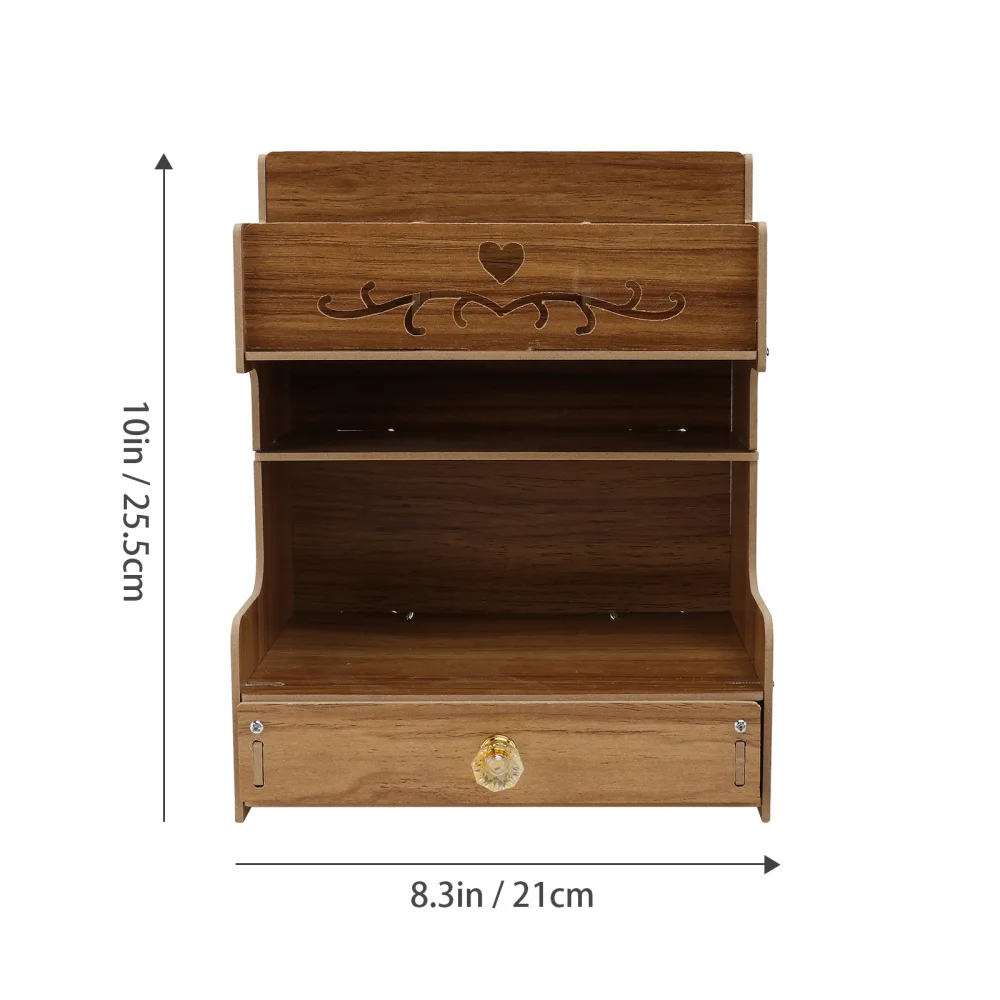 

1Set Sundries Sorting Container Bamboo Multi-grid Storage Holder Desktop Rack