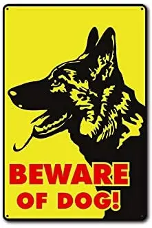 

Warning Beware of Dog Bar Cafe Home Oil Station Garage Kitchen Farm Countryside Vintage Retro Tin Signs