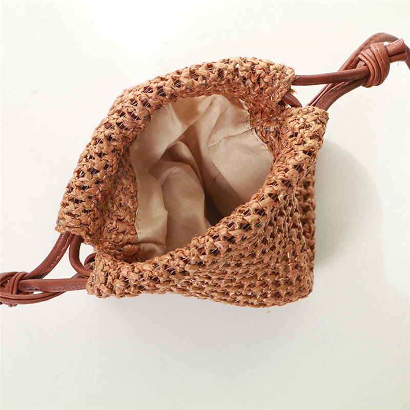 Соломы ротанговая Сумка-тоут сумка ручной работы тканые плетеные сумки через