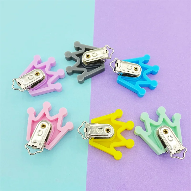 3 шт. силиконовые соски-пустышки Корона Прорезыватель для зубов зажимы типа