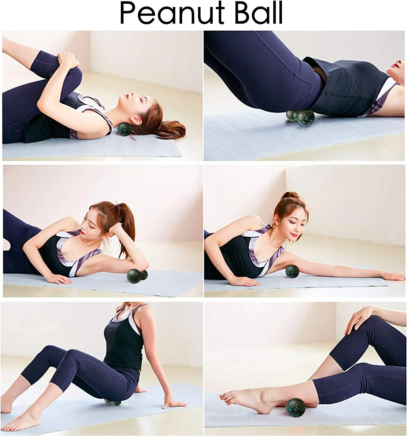 Набор для массажа мышц ролик йоги и фитнеса с сумкой транспортировки мячи в форме