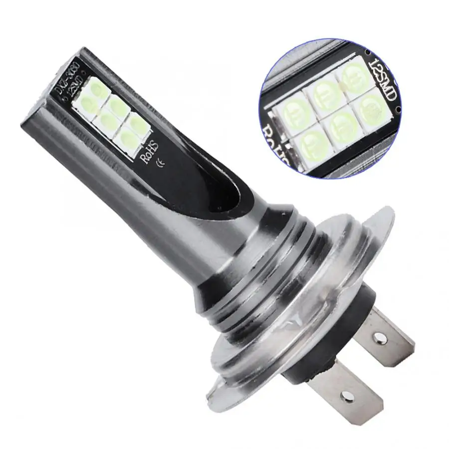 1 пара 3030 H7 12LED белый свет 3000K 1000LM передняя фара автомобиля лампочки-фары автомобильные аксессуары DC12V-24 V