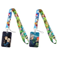 flyingbee x2245 anime girl personality lanyard card id holder car keychain gym mobile phone badge key ring holder jewelry gifts