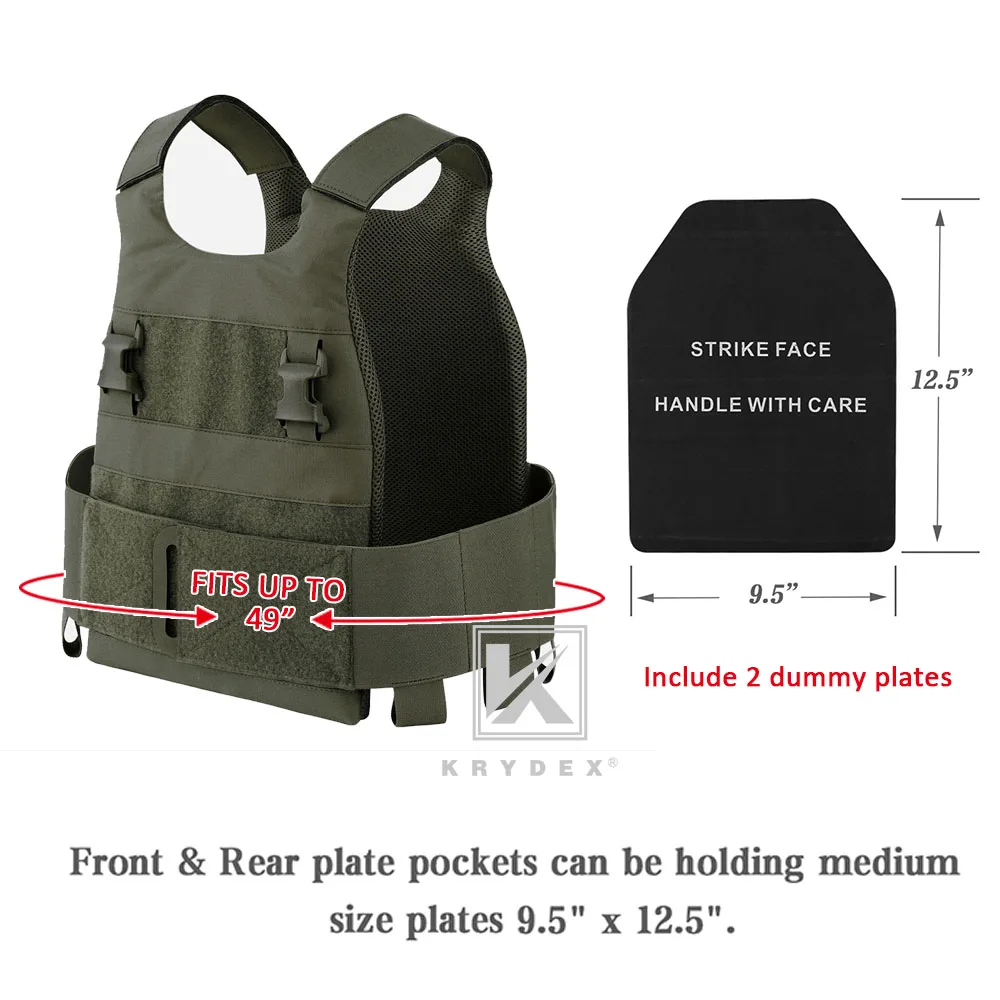 Гибкий жилет для страйкбола KRYDEX RANGER зеленый с низкой видимостью Легкая система