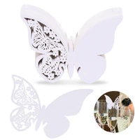 50pcs butterfly name place card wine glass cup paper card for wedding birthday decoration table event party supplies baby shower