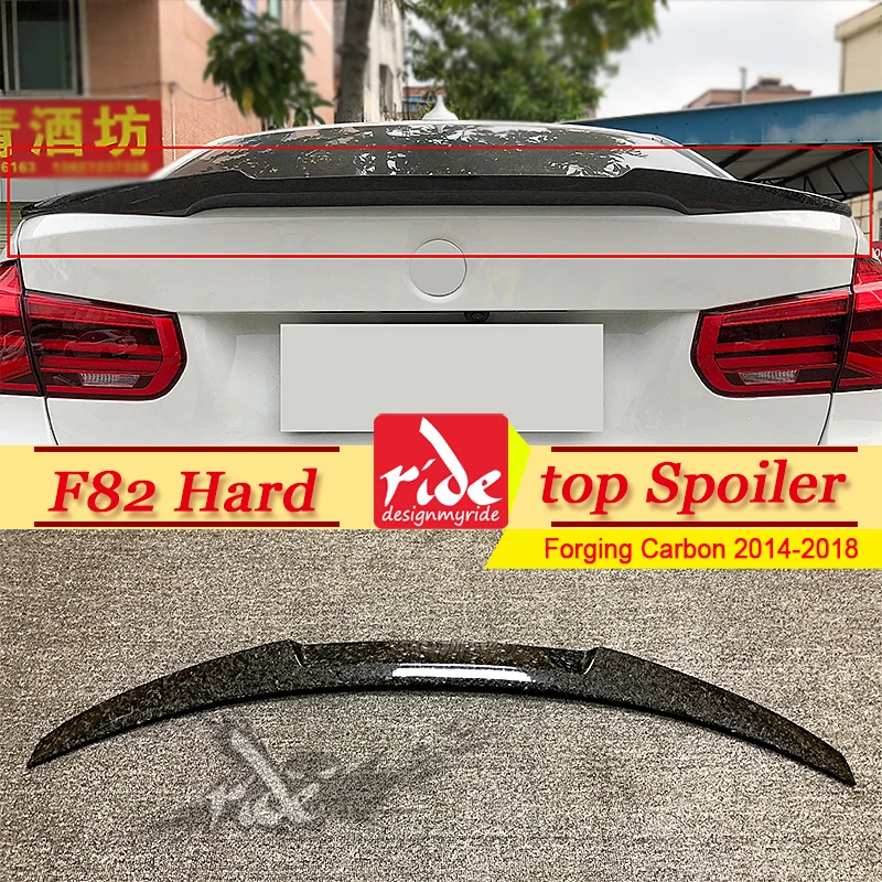 For BMW F82 4 door Hard top Tail Spoiler Wing M4 Style Forging Carbon Fiber series 420i 425i 430 435i Trunk 14-18 | Автомобили и