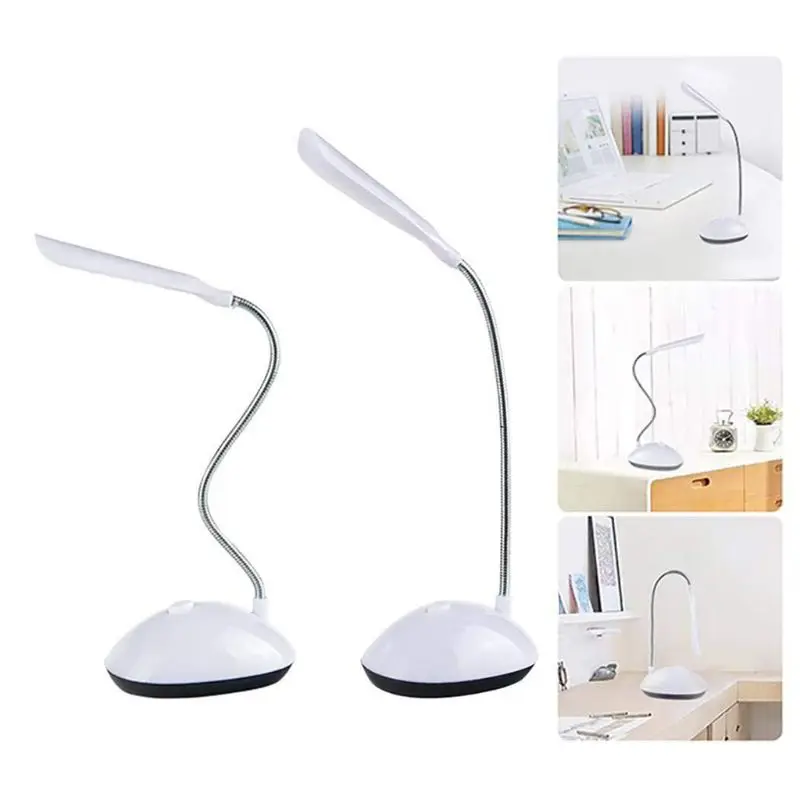 

Battery Powered Mini LED Desk Lamp 360 Degree Rotation Reading Table Night Light 652A