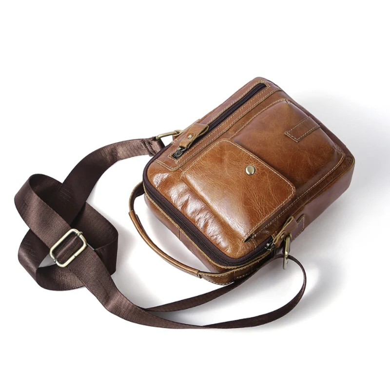 Мужская поясная сумка MAHEU из натуральной кожи на плечо мини плечо|waist pack|leather