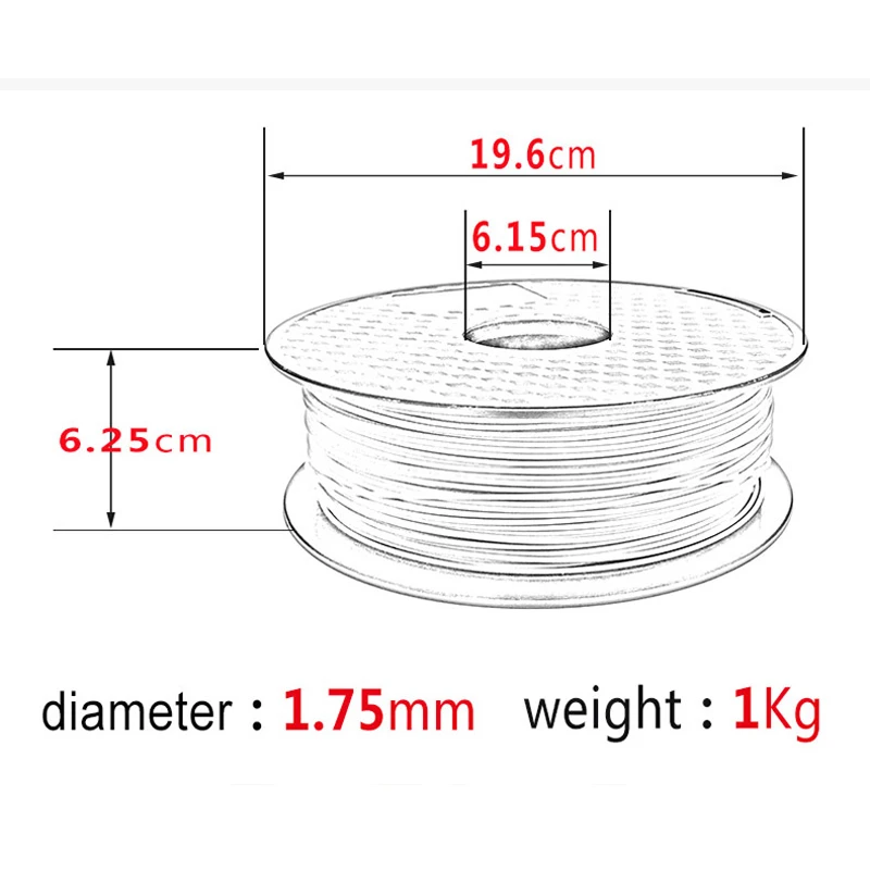 Нить для 3D-принтера CREASEE 1 75 мм точность измерения +/-0 02 | Компьютеры и офис