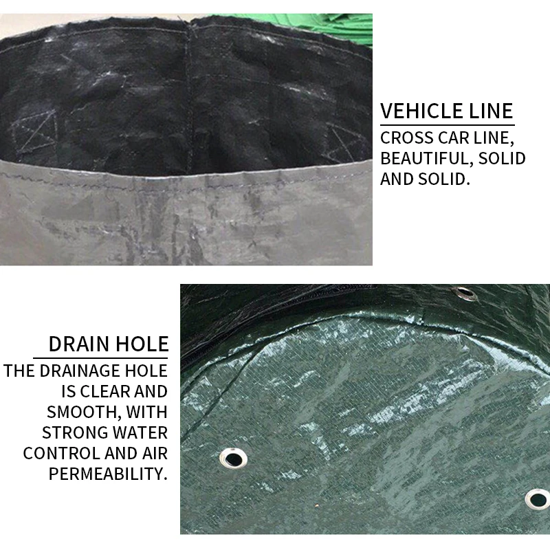 Воздухопроницаемый контейнер с ручками для выращивания растений|Тканевые