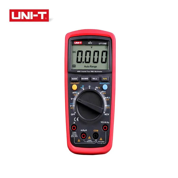 

UNI-T UT139C Digital Multimeter Auto Range True RMS Meter Capacitor Tester Handheld With A Magnetic Hanger Loop Strap