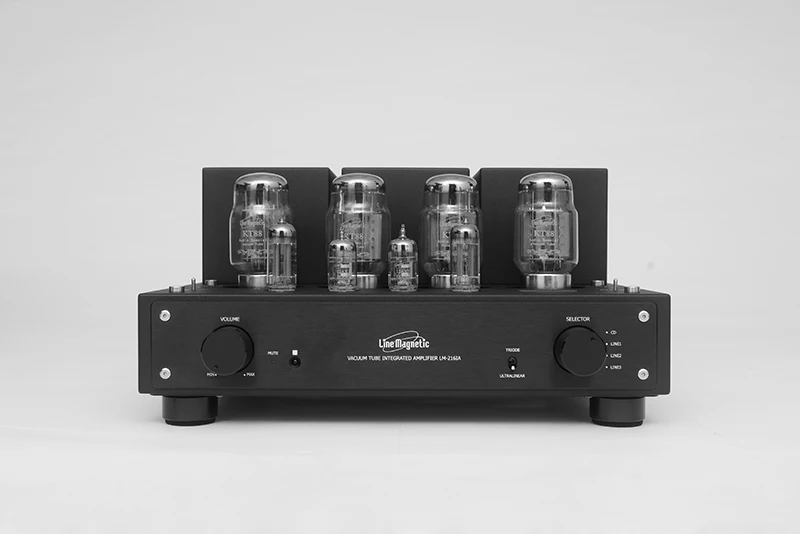 Q-010 линия Магнитный LM-216IA ламповый усилитель интегрированный KT88* 4 Push-Pull ламповый усилитель 38 Вт* 2