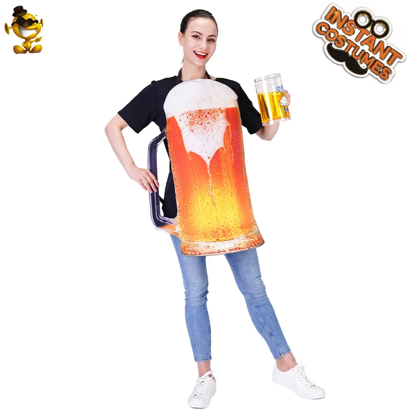 Комбинезон пиво унисекс для взрослых костюм ролевых игр мужчин и женщин забавное