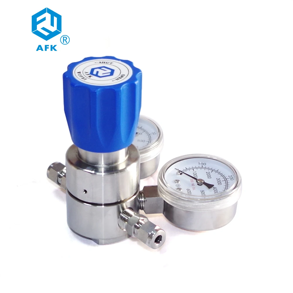 Регулятор давления газа из нержавеющей стали с компрессионным фитингом на входе