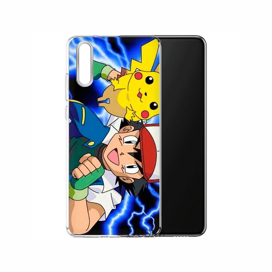 Чехол для мобильного телефона TPU huawei P30 P20 P10 P8 P9 Lite Pro P Smart Z Plus чехол Pokemons Ash и Pikachus |