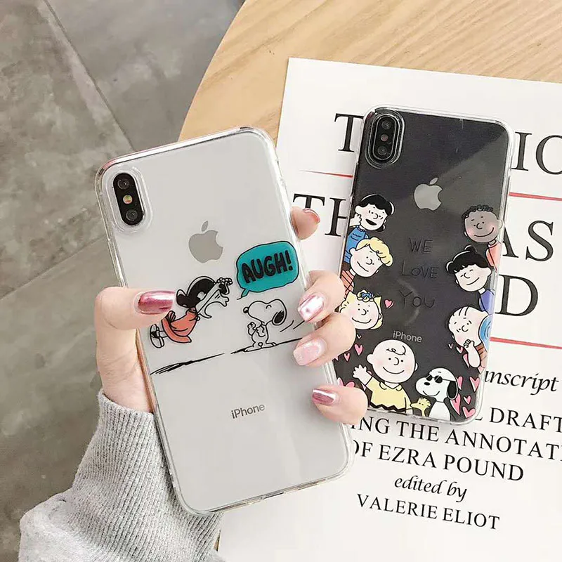 Милый чехол для телефона с арахисовым принтом Charlie dog iphone7 11 pro max мягкий прозрачный