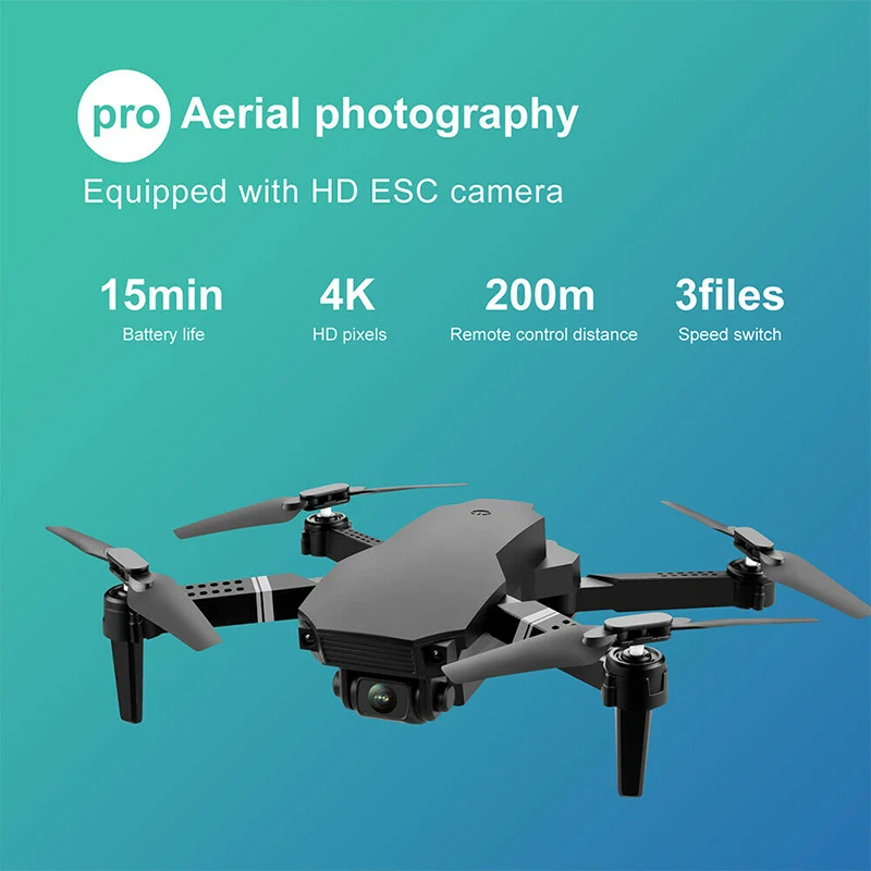 

Mayitr 1pc Portable Mini 4K HD Aerial Photography Drone Foldable 2.4 GHz WI-FI Selfie RC Quadcopter With Remote Control