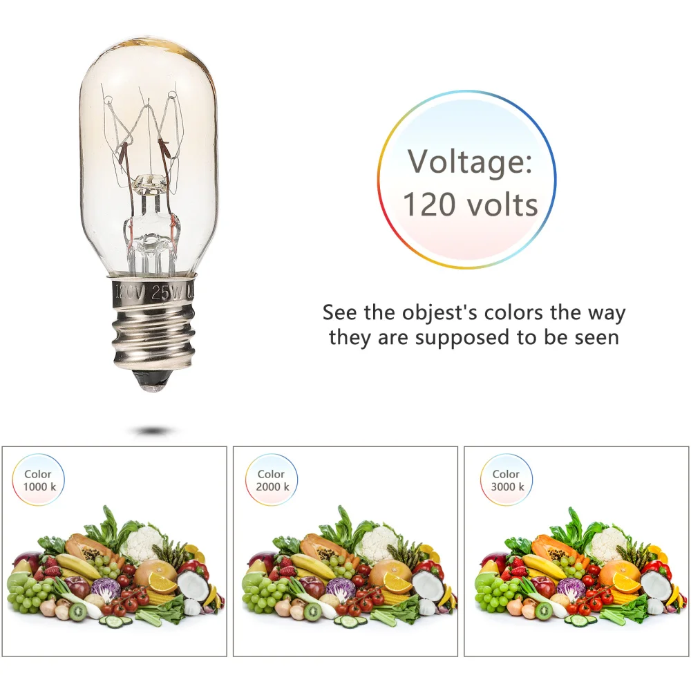 

8 PCS 120V Refrigerator Light E12 Home Restaurant Range Hood Light Bulb