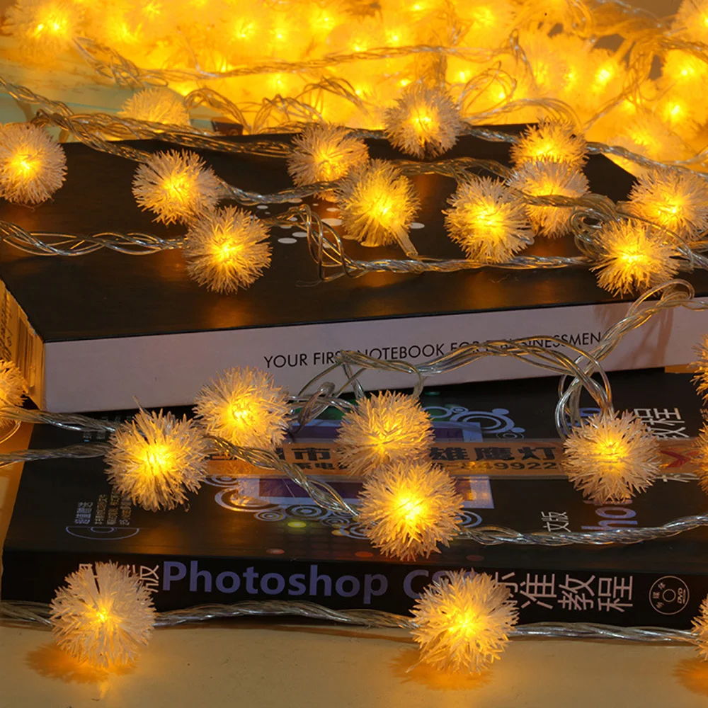 Светодиодный гирлянда в виде снежного шара 2 5 м для рождественской елки