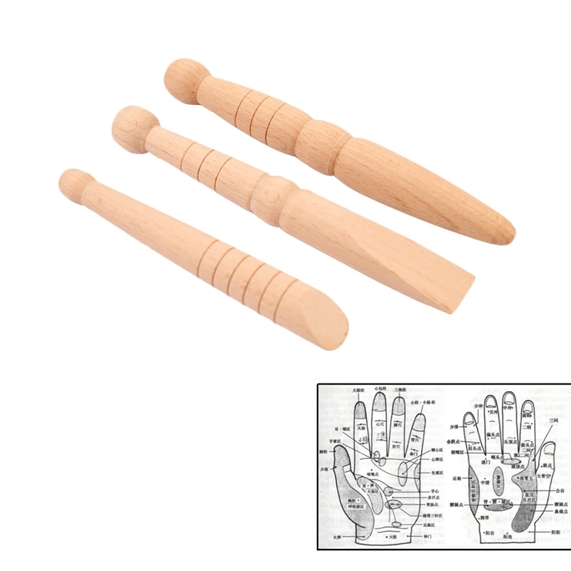 

1PCS/3PCS Original Wooden Foot Body Massage Stick Relieve Muscle Soreness Relaxing Tool Foot Reflexology Massager