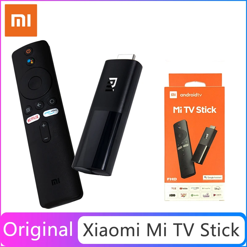 ТВ-брелок Xiaomi Mi TV Stick глобальная версия Android 2K HDR четырехъядерный 1 ГБ ОЗУ 8 Гб ПЗУ