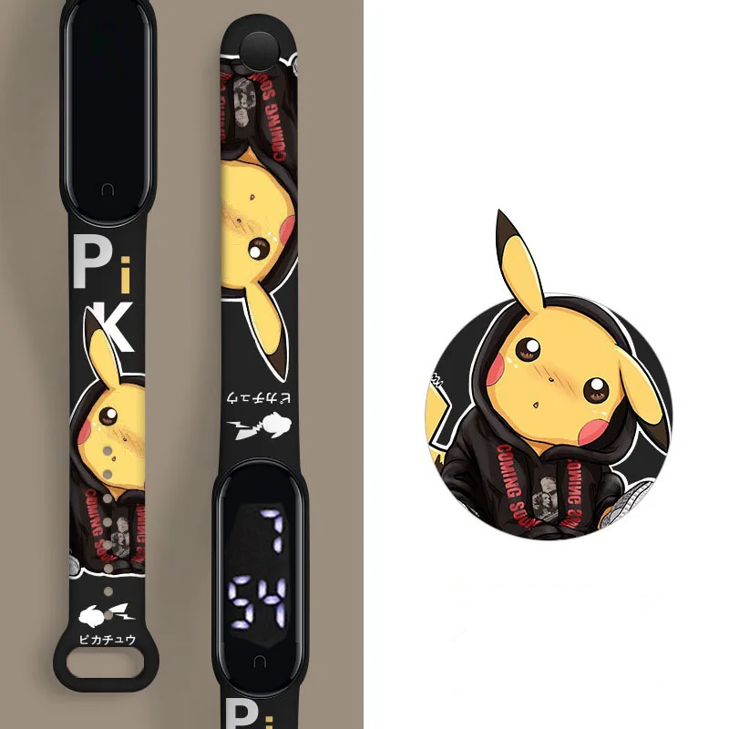 Новинка светодиодные электронные часы Pokemon Pikachu с анимационным рисунком цифровой