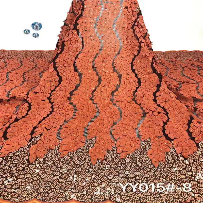 Африканский кружевной тюль с пайетками ткань 2019 Лидер продаж нигерийский