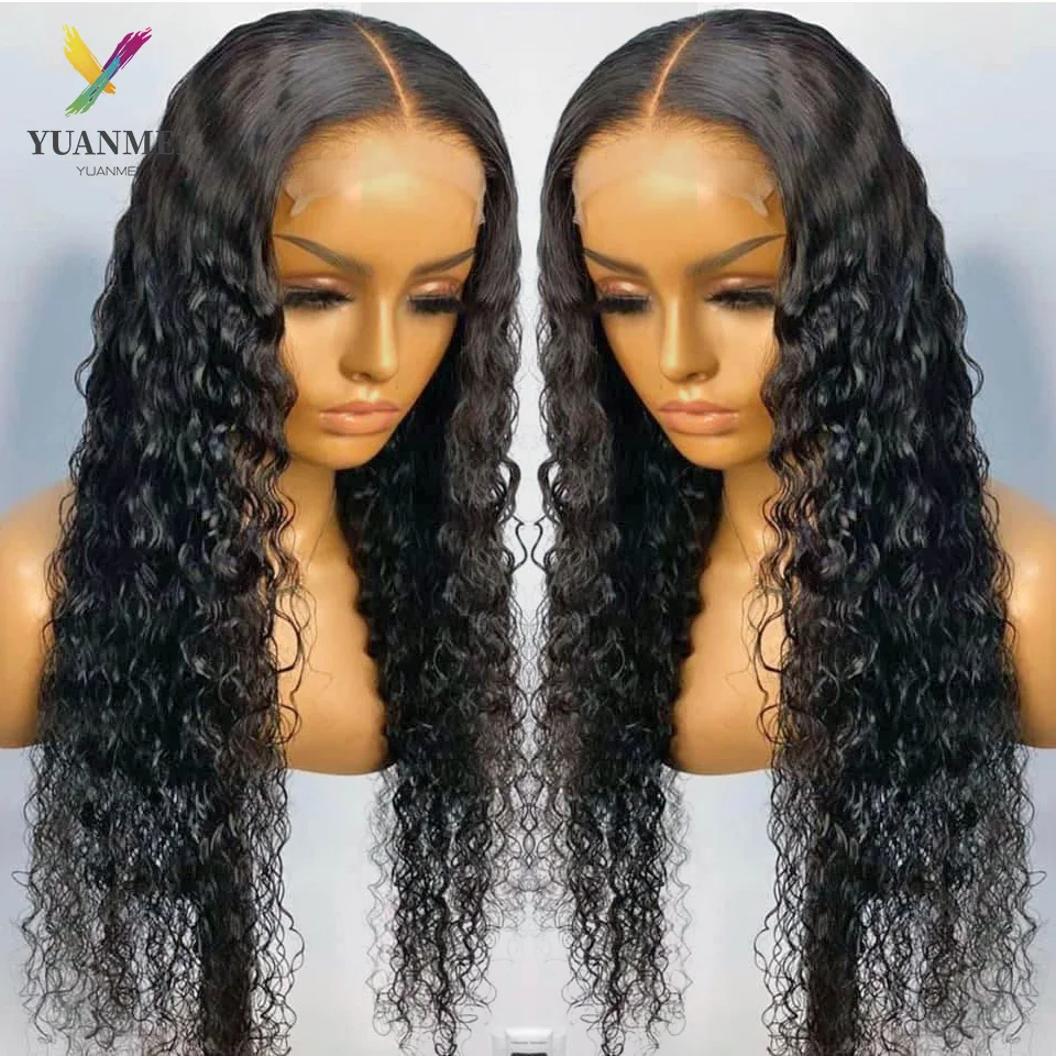 

Парики из натуральных волнистых волос, 8-26 дюймов, плотность 150%, 4X4