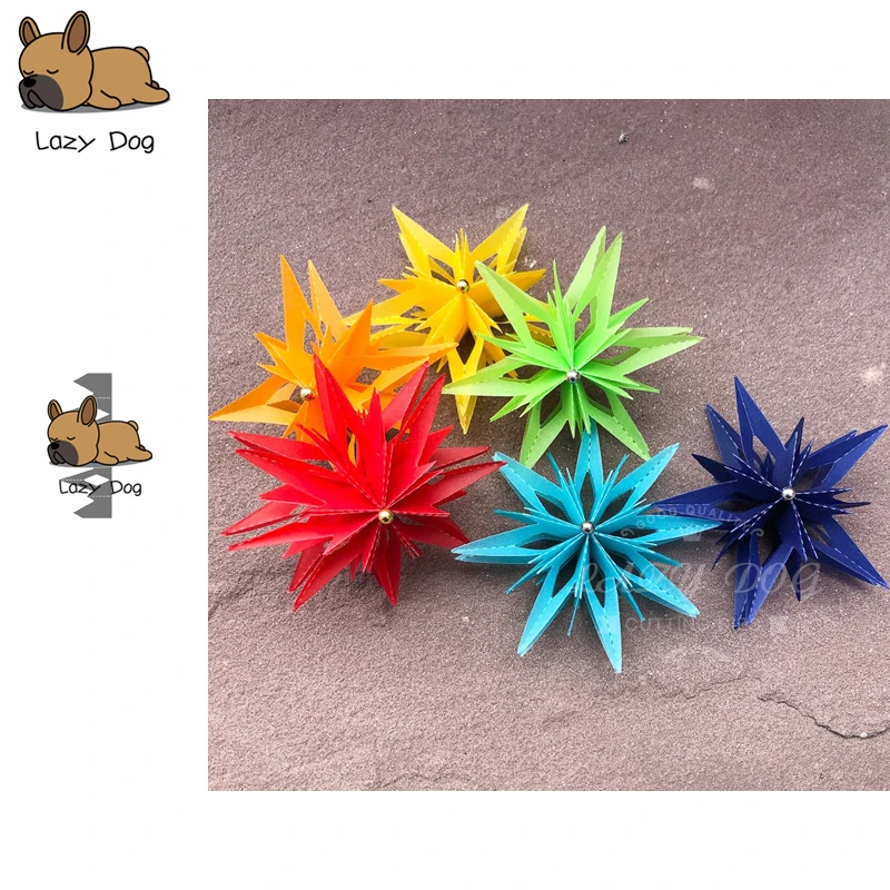 3D металлические Вырубные штампы в виде цветов и звезд искусственное рельефное