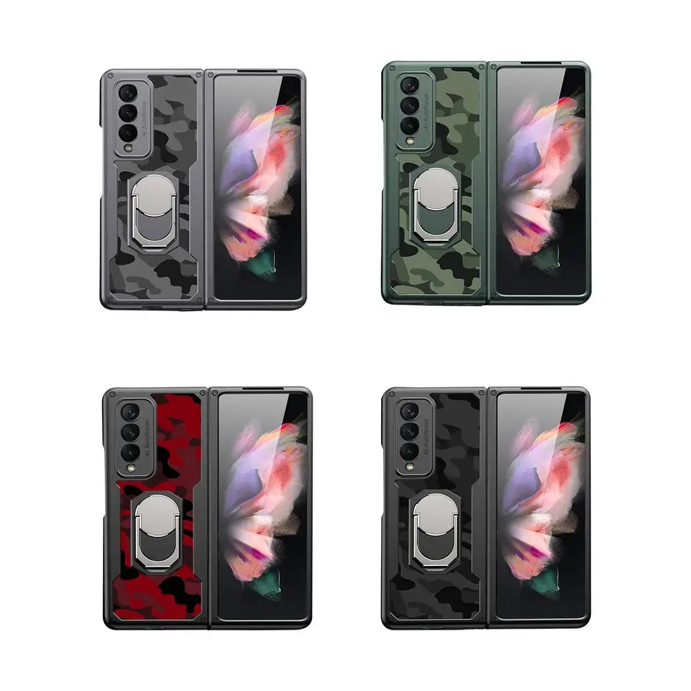 

Phone Case With Finger Loop Stand For Samsung Galaxy Z Fold 3 5G Phone Full Protector Cover Case For Samsung Galaxy Z Fold 3 5G