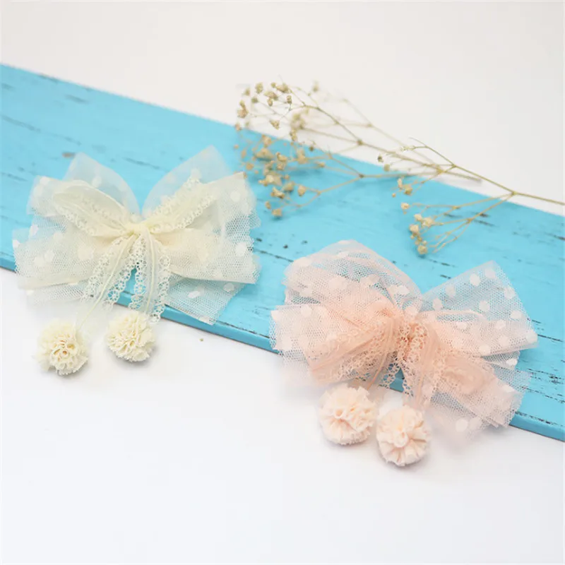 10 шт./лот Новинка сетчатая пряжа милый бант заколка для волос девочек марлевые