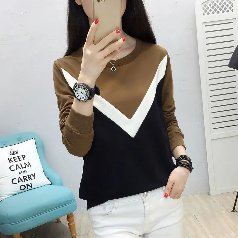 Женские футболки женская футболка с длинным рукавом осень и зима свободные