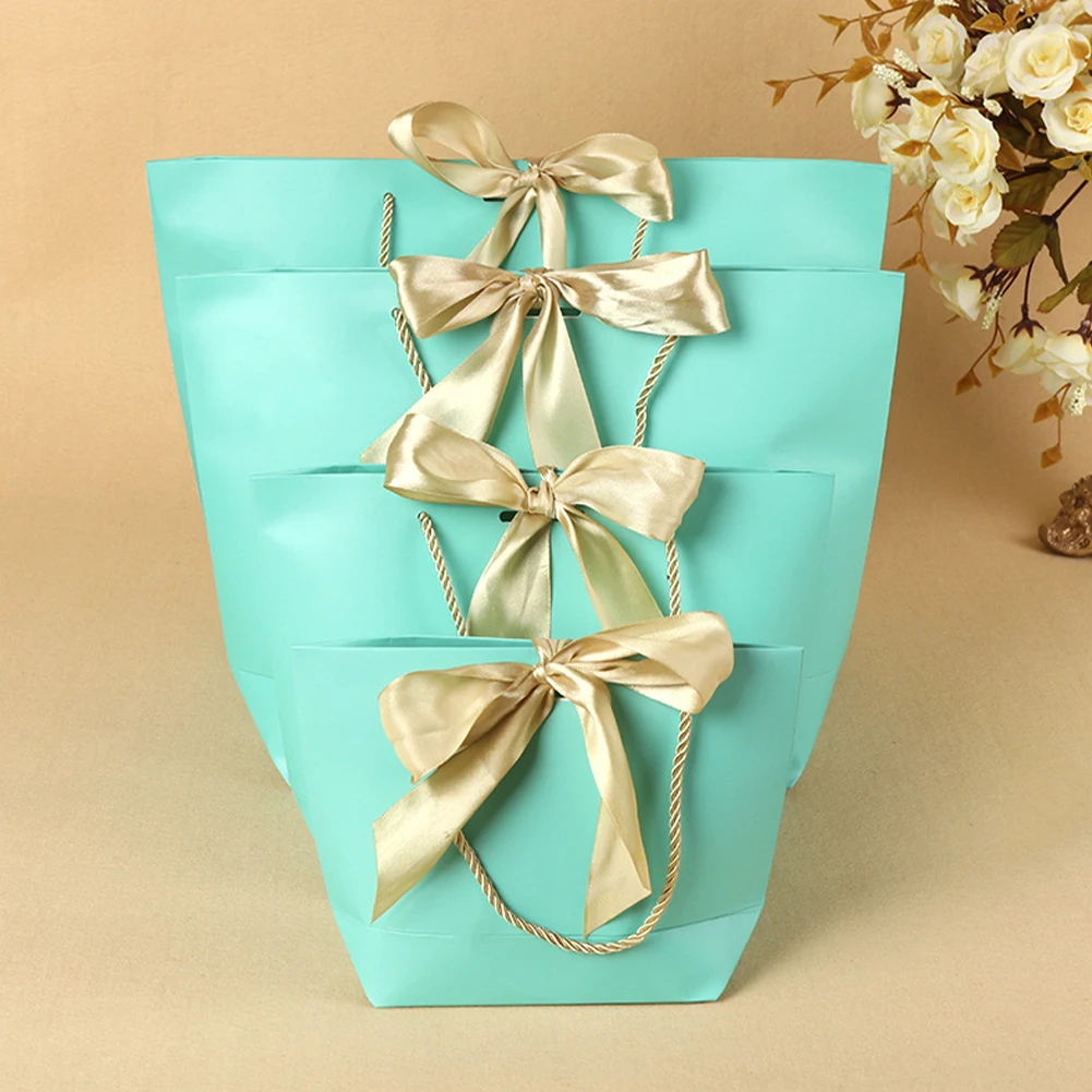 

5 шт., бумажный пакет с ручками для подарочных подарков