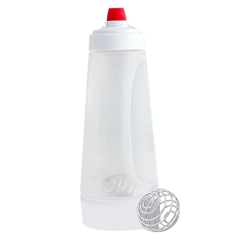 

2020 Hand crank batter mix bottle cream dispensing pot soft bottle Muffin scale dispenser mixing bottle 1000ml