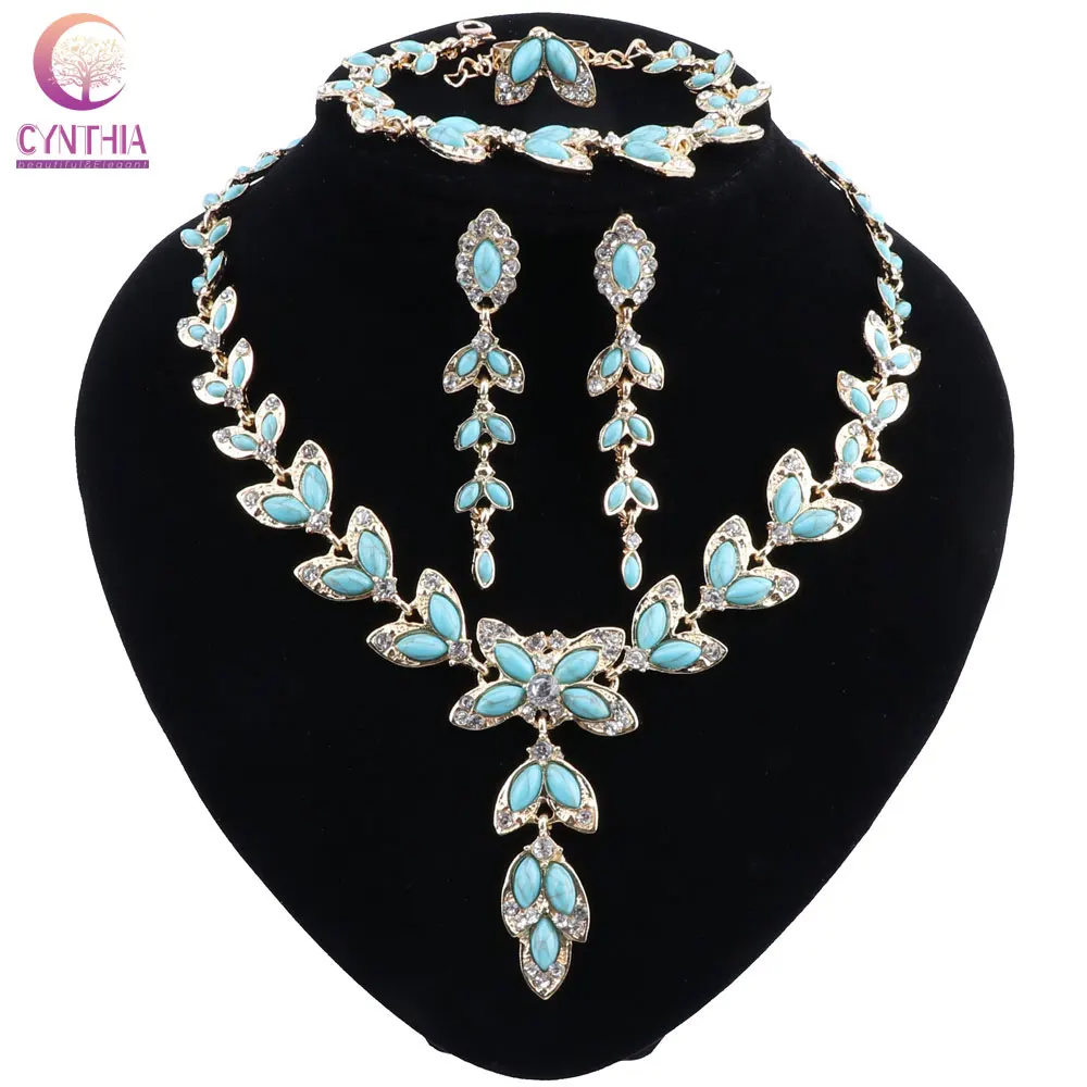 Комплект ювелирных изделий из африканских бусин CYNTHIA изысканное колье золотого