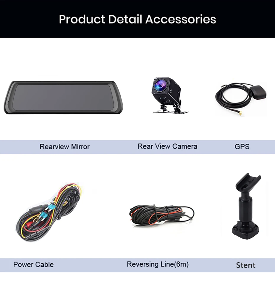 WHEXUNE 4G Автомобильный видеорегистратор Android Touch ADAS Dash Cam Автомобильное зеркало заднего вида 10 дюймов видеорегистратор двойной объектив gps навигатор рекордер WiFi