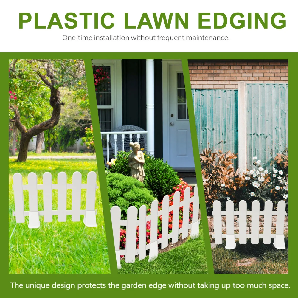 

2pcs White Fence Garden Driveway Gates Christmas Tree Fences with 4 Base