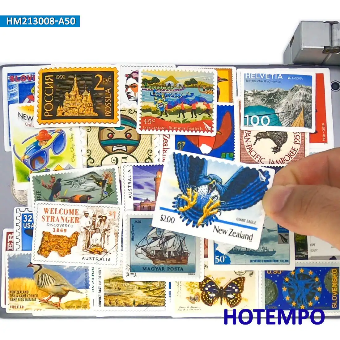 50pcs Mix National City Cultural Symbol Stamp Art Stickers for Kids Toys Phone Laptop Guitar Luggage Skateboard Bike Car Sticker - купить по